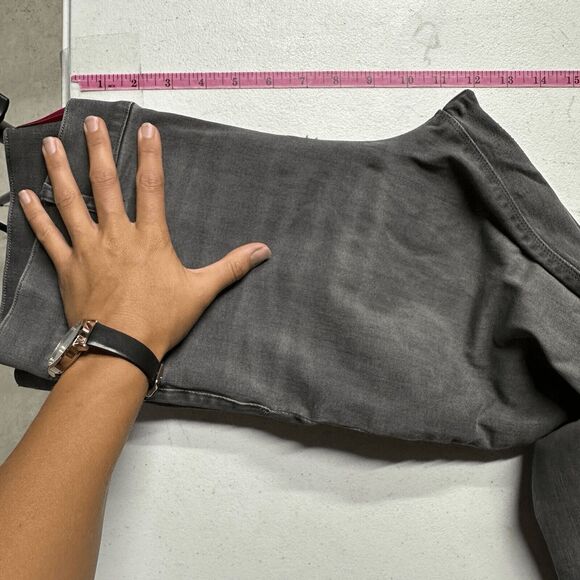 Spanx Women's Shaping Jeggings L Grey Raw Hem Solid High Rise Slimming - Picture 4 of 5